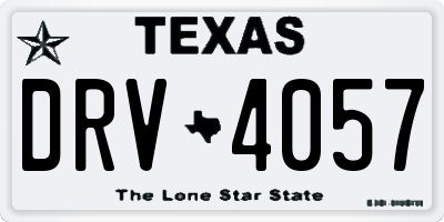 TX license plate DRV4057