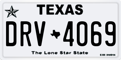 TX license plate DRV4069