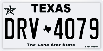 TX license plate DRV4079
