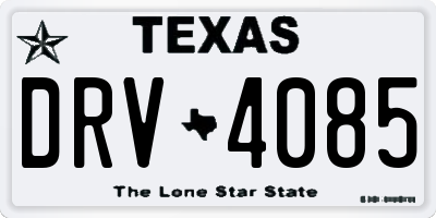 TX license plate DRV4085