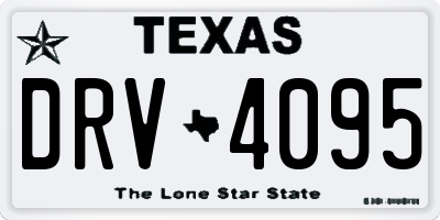 TX license plate DRV4095