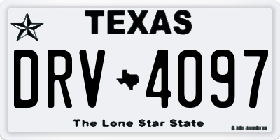 TX license plate DRV4097