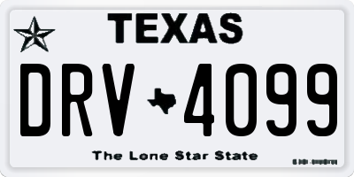 TX license plate DRV4099