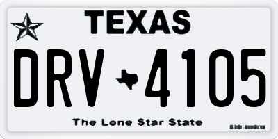 TX license plate DRV4105