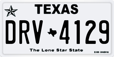 TX license plate DRV4129