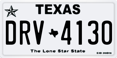 TX license plate DRV4130