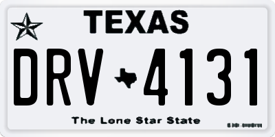 TX license plate DRV4131