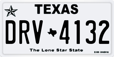 TX license plate DRV4132