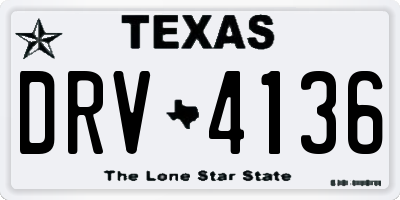 TX license plate DRV4136
