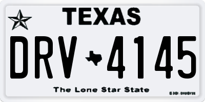 TX license plate DRV4145