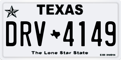 TX license plate DRV4149