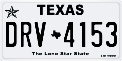 TX license plate DRV4153