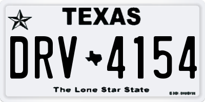 TX license plate DRV4154