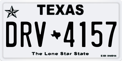 TX license plate DRV4157