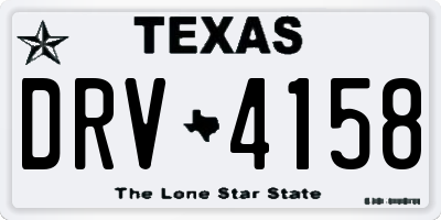 TX license plate DRV4158