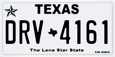 TX license plate DRV4161