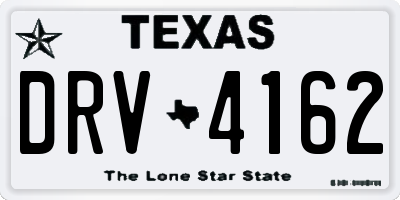 TX license plate DRV4162