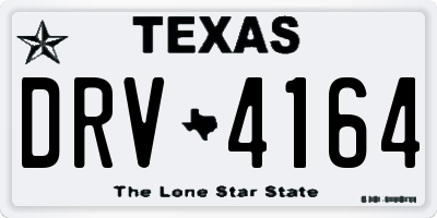 TX license plate DRV4164
