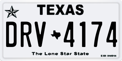 TX license plate DRV4174