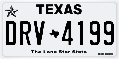 TX license plate DRV4199