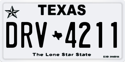 TX license plate DRV4211