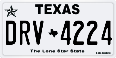 TX license plate DRV4224