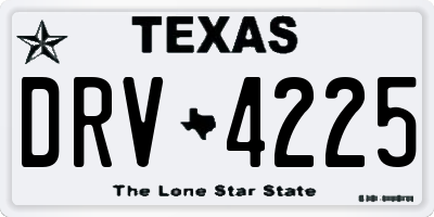 TX license plate DRV4225