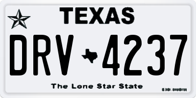 TX license plate DRV4237