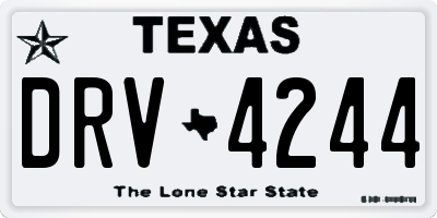 TX license plate DRV4244