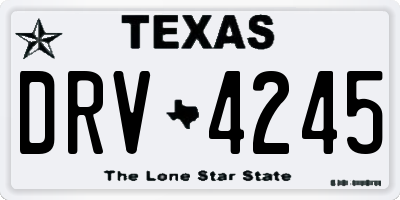 TX license plate DRV4245