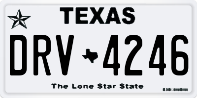 TX license plate DRV4246