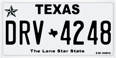 TX license plate DRV4248