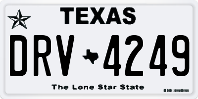 TX license plate DRV4249