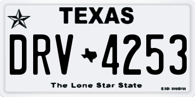 TX license plate DRV4253