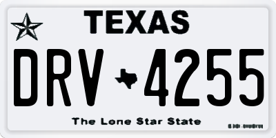 TX license plate DRV4255