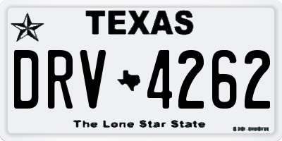 TX license plate DRV4262