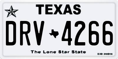 TX license plate DRV4266