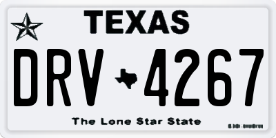 TX license plate DRV4267