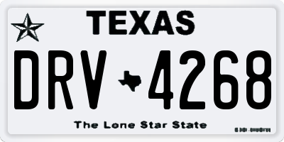 TX license plate DRV4268