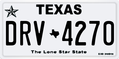 TX license plate DRV4270