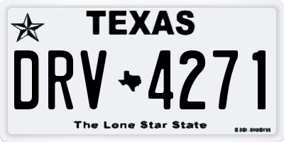 TX license plate DRV4271