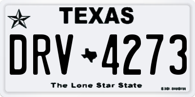 TX license plate DRV4273