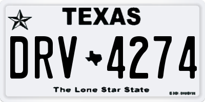 TX license plate DRV4274