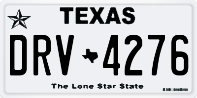 TX license plate DRV4276