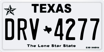 TX license plate DRV4277