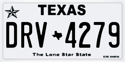 TX license plate DRV4279