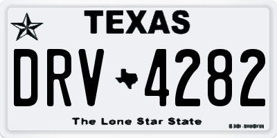 TX license plate DRV4282