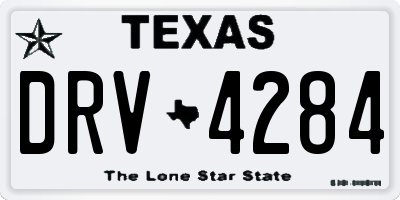 TX license plate DRV4284