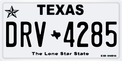 TX license plate DRV4285