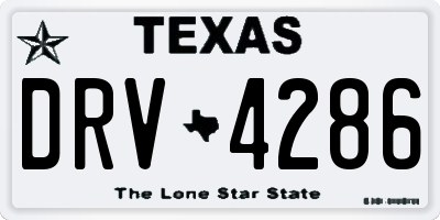 TX license plate DRV4286